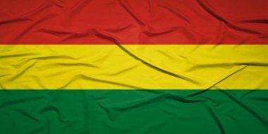 Bolivya Bayrağının Minimalist Görünümü Zarifçe Dalgalanıyor