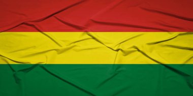 Bolivya Bayrağının Minimalist Görünümü Zarifçe Dalgalanıyor