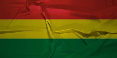 Bolivya Bayrağının Minimalist Görünümü Zarifçe Dalgalanıyor