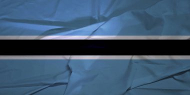 Botswana Ulusal Bayrağının Minimalist Görünümü Zarifçe Dalgalanıyor