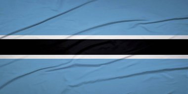 Botswana Ulusal Bayrağının Minimalist Görünümü Zarifçe Dalgalanıyor