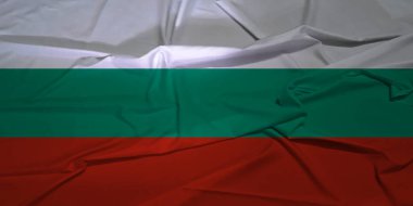 İzole Bulgaristan Ulusal Bayrağı Rüzgâr Hareketi Konseptinde