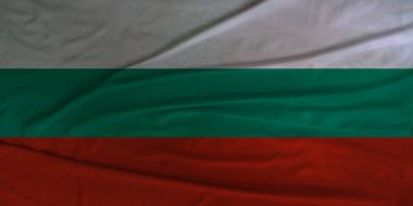 İzole Bulgaristan Ulusal Bayrağı Rüzgâr Hareketi Konseptinde