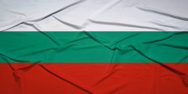 İzole Bulgaristan Ulusal Bayrağı Rüzgâr Hareketi Konseptinde