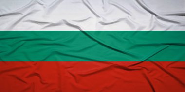 İzole Bulgaristan Ulusal Bayrağı Rüzgâr Hareketi Konseptinde