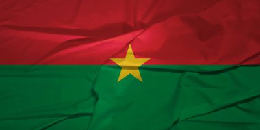 İzole edilmiş Burkina Ulusal Bayrağı Rüzgâr Hareketi Konsepti