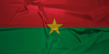 İzole edilmiş Burkina Ulusal Bayrağı Rüzgâr Hareketi Konsepti