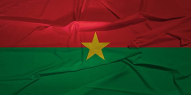 İzole edilmiş Burkina Ulusal Bayrağı Rüzgâr Hareketi Konsepti