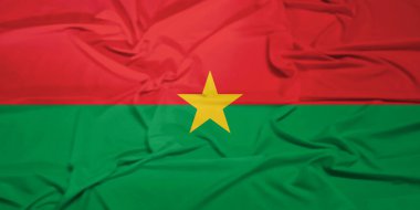 İzole edilmiş Burkina Ulusal Bayrağı Rüzgâr Hareketi Konsepti