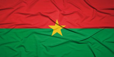 İzole edilmiş Burkina Ulusal Bayrağı Rüzgâr Hareketi Konsepti