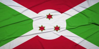 İzole Burundi Bayrağı Rüzgâr Hareketi Konsepti