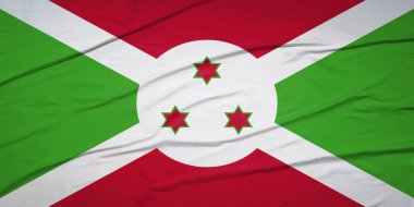 İzole Burundi Bayrağı Rüzgâr Hareketi Konsepti