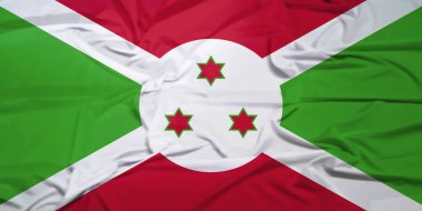 İzole Burundi Bayrağı Rüzgâr Hareketi Konsepti