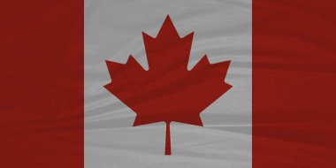 İzole edilmiş Kanada Ulusal Bayrağı Rüzgâr Hareketi Konseptinde