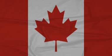 İzole edilmiş Kanada Ulusal Bayrağı Rüzgâr Hareketi Konseptinde