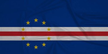 İzole edilmiş Cape Verde Bayrağı Rüzgâr Hareketi Konseptinde