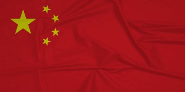 Çin Ulusal Bayrağı Esintide Zarifçe Dalgalanıyor