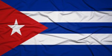 Kırışık Kumaş Detaylı Küba Sallanan Bayrak Kapanışı