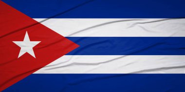 Kırışık Kumaş Detaylı Küba Sallanan Bayrak Kapanışı