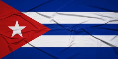 Kırışık Kumaş Detaylı Küba Sallanan Bayrak Kapanışı