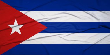 Kırışık Kumaş Detaylı Küba Sallanan Bayrak Kapanışı