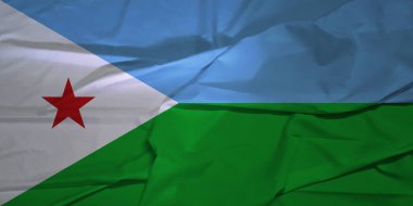 Cibuti Ulusal Bayrağı havada sallanıyor