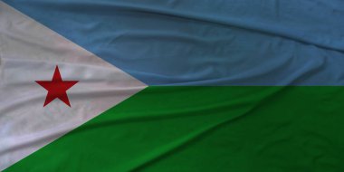 Cibuti Ulusal Bayrağı havada sallanıyor