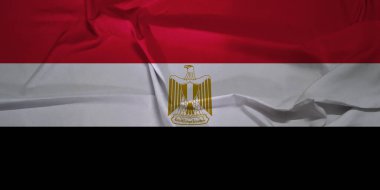 Mısır Ulusal Bayrağı havada sallanıyor 