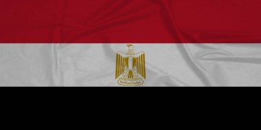 Mısır Ulusal Bayrağı havada sallanıyor 