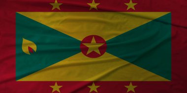 Hava Özgürlük ve Birlik Konseptinde Gururlu Grenada Bayrağı