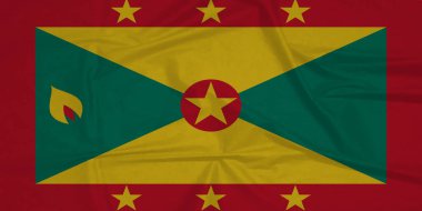 Hava Özgürlük ve Birlik Konseptinde Gururlu Grenada Bayrağı