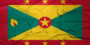 Hava Özgürlük ve Birlik Konseptinde Gururlu Grenada Bayrağı