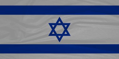 İsrail Bayrağı Rüzgarsız Arkaplanda Özgürce Hareket Ediyor