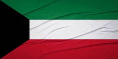 Kuveyt Bayrağı Rüzgarsız Arkaplanda Özgürce Hareket Ediyor