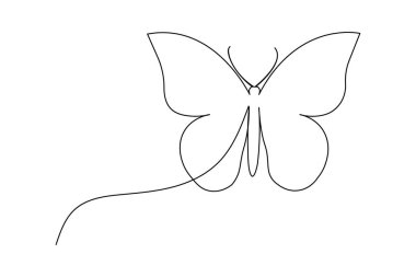  Kelebek sürekli beyaz arkaplan çiziyor