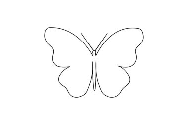  Kelebek sürekli beyaz arkaplan çiziyor