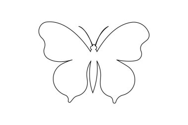  Kelebek sürekli beyaz arkaplan çiziyor