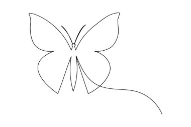  Kelebek sürekli beyaz arkaplan çiziyor