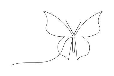  Kelebek sürekli beyaz arkaplan çiziyor