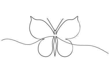  Kelebek sürekli beyaz arkaplan çiziyor