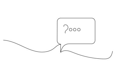 Konuşma Baloncuğu Beyaz arkaplan ile bir satır aralıksız