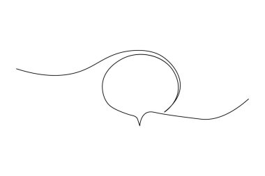 Konuşma Baloncuğu Beyaz arkaplan ile bir satır aralıksız