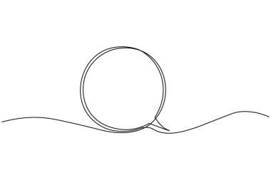 İki konuşma baloncuğunun minimalist bir çizimi elips ile, konuşmayı veya iletişimi sembolize eder.