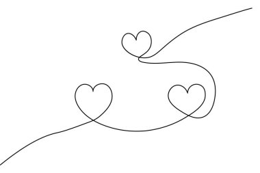 Minimalist kalp şekilli aşk ikonu beyaz arka planda sürekli bir çizgi çizerek oluşturuldu. Arka planda beyaz arka plan şekilli kalp şeklinde bir aşk ikonu oluşturuldu.