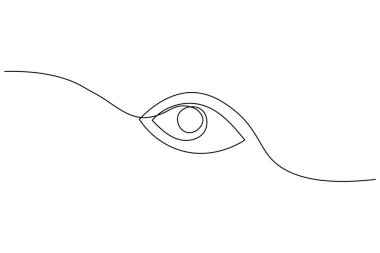 41 numara. İnsan gözü beyaz arkaplanda sürekli bir çizgi çizer.