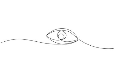 39 yaşında. İnsan gözü beyaz arkaplanda sürekli bir çizgi çizer.