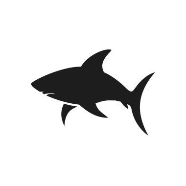 Siluet Köpekbalığı Simgesi, Sucul Avcısı, Okyanus Vahşi Hayatı, Deniz Yaşamı Sembolü