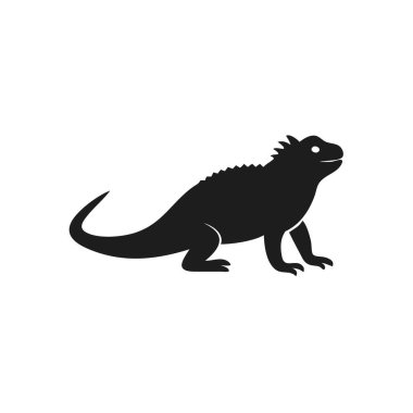 Siyah Siluet Kertenkele Sürüngen Vahşi Yaşam Hayvan Tasarımı Grafiksel