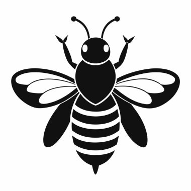 Bal arısı Simgesi Siyah Siluet, Böcek, Tozlaşma, Bal, Kanatlar, Çizgiler, Doğa, Tatlı, Apiary, B