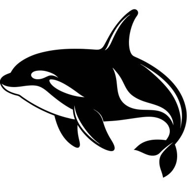 Okyanus yırtıcısı Orca Siluet Vektör İllüstrasyonu, Orka, Siluet, Katil, Denizci, Balina